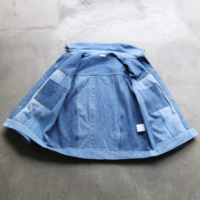 seeall,シーオール,RECONSTRUCTED INSIDE OUT DENIM JACKET,リメイクデニムジャケット