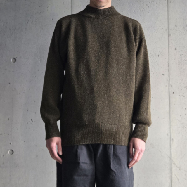 slopeslow,スロープスロー,Hard twisted Shetland wool,GOBセーター,slopeslow 東京取り扱い店舗,slopeslow 通販,turtle neck sweater