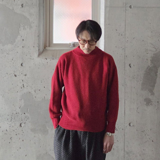 slopeslow,スロープスロー,Hard twisted Shetland wool,GOBセーター,slopeslow 東京取り扱い店舗,slopeslow 通販,turtle neck sweater