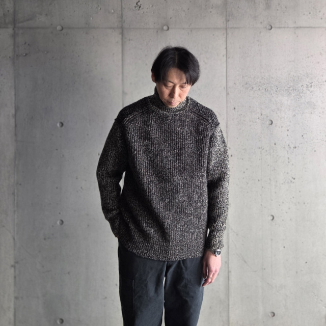 slopeslow,スロープスロー,Hard twisted Shetland wool,GOBセーター,slopeslow 東京取り扱い店舗,slopeslow 通販,turtle neck sweater