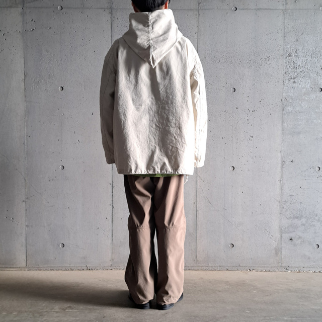 Nigel Cabourn モールスキン ノーカラージャケット 48 アイボリー Nigel Cabourn モールスキン ノーカラージャケット 48 アイボリー