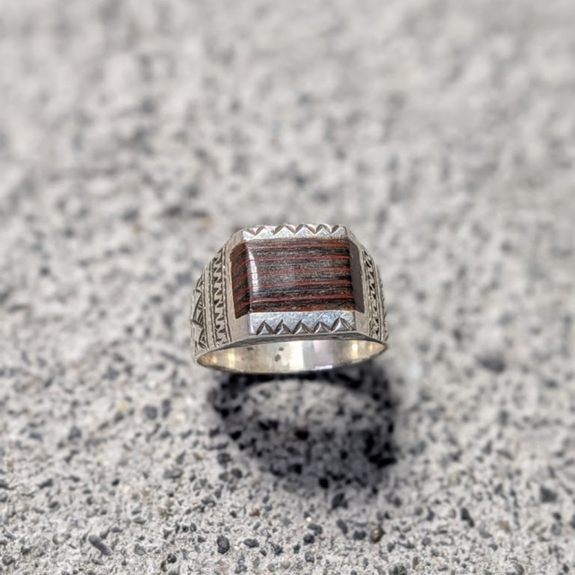 トゥアレグシルバー　ハンドメイド　茶瑪瑙　ブラウンアーゲット　リング TOUAREG SILVER (トゥアレグシルバー) [EBONY (LARGE) / RING] リング