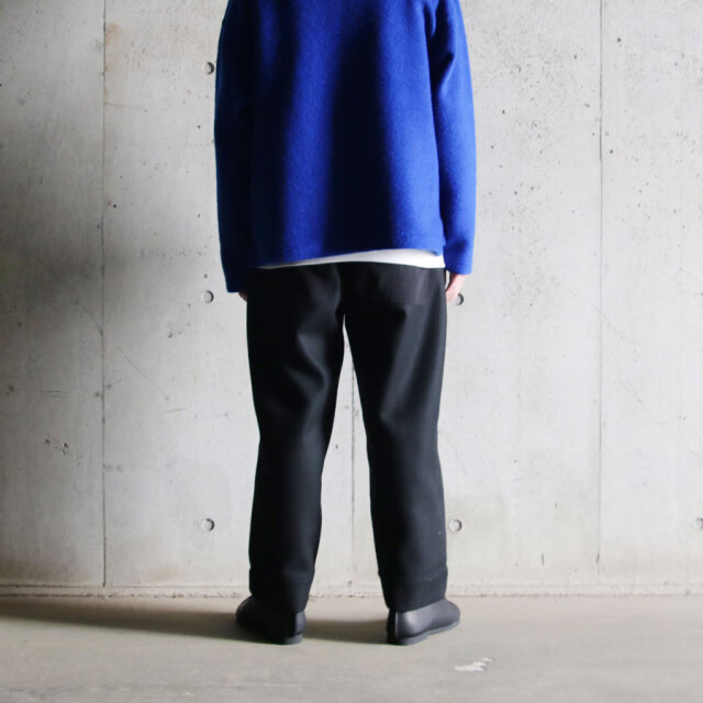 TUKI (ツキ) 0135 【COMBAT PANTS WOOL MELTON】 コンバットパンツ (BLACK)