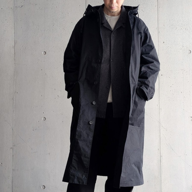 tuki,ツキ,tuki パンツ,TUKI 通販,TUKI 東京取り扱い店舗,0195,HOODED COAT,black