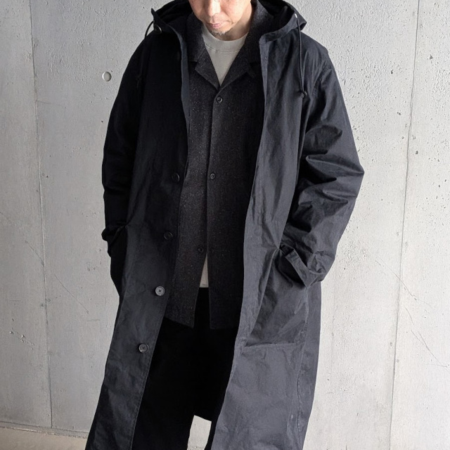 tuki,ツキ,tuki パンツ,TUKI 通販,TUKI 東京取り扱い店舗,0195,HOODED COAT,black