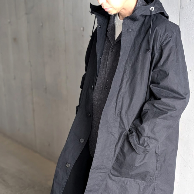 tuki,ツキ,tuki パンツ,TUKI 通販,TUKI 東京取り扱い店舗,0195,HOODED COAT,black