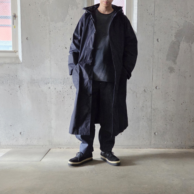 tuki,ツキ,tuki パンツ,TUKI 通販,TUKI 東京取り扱い店舗,0195,HOODED COAT,DARK NAVY