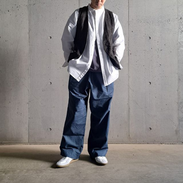TUKI (ツキ) 0041【PAJAMAS】 (SHEETING) パジャマパンツ (DULL BLUE)