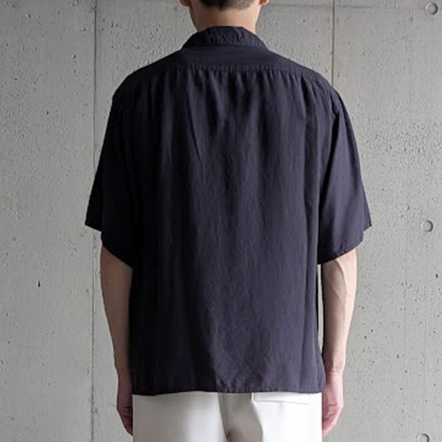 Y (ワイ) 1656150433 [ TENCEL POPLIN OPEN COLLAR SHIRT ] テンセル