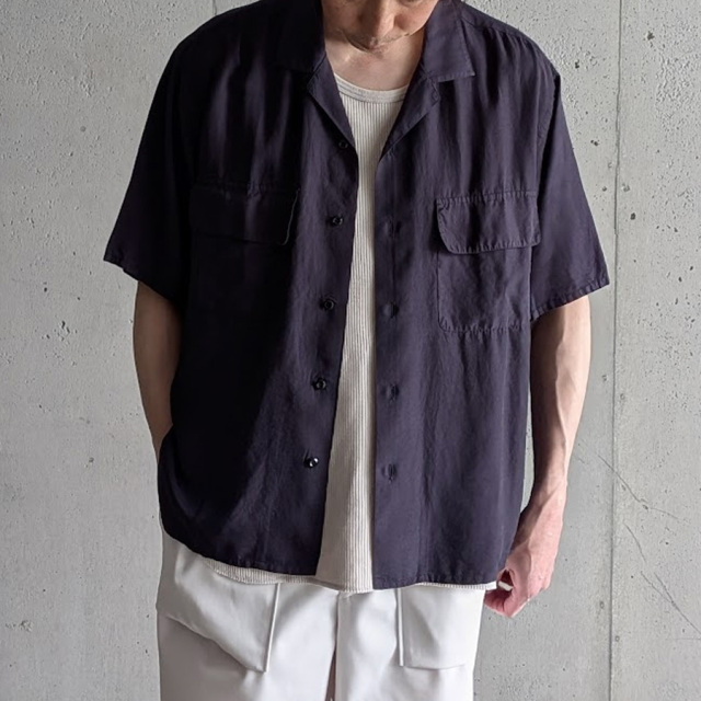 y yleve,ワイ イレーヴ,y yleve 通販,ワイ 東京取り扱い店舗,TENCEL POPLIN OPEN COLLAR SHIRT,1655150433