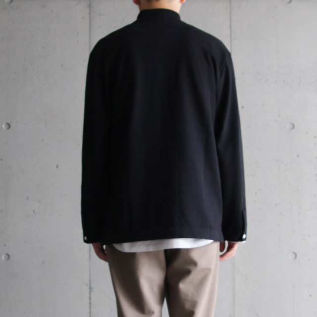yonetomi new basic,ヨネトミ ニューベーシック,light wave cotton knit shirt