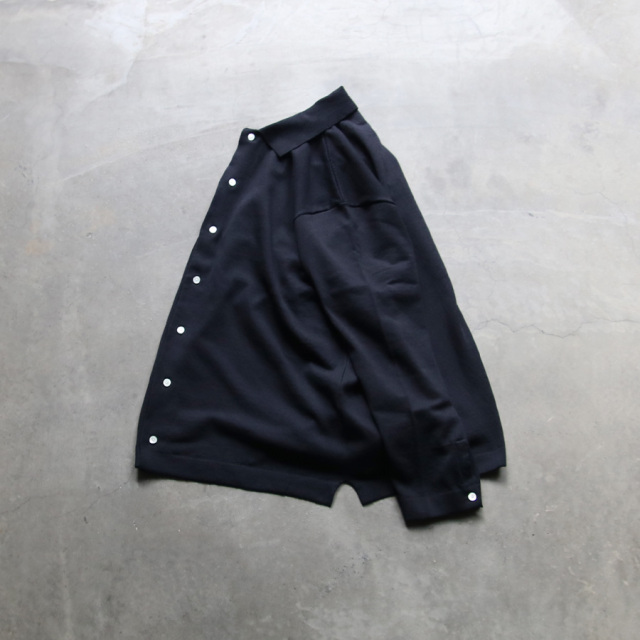 yonetomi new basic,ヨネトミ ニューベーシック,light wave cotton knit shirt