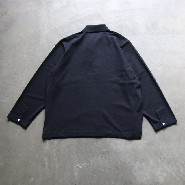 yonetomi new basic,ヨネトミ ニューベーシック,light wave cotton knit shirt