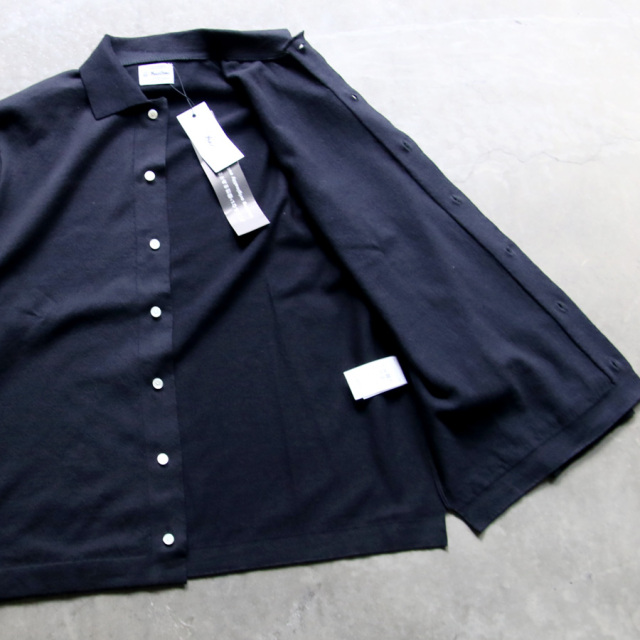 yonetomi new basic,ヨネトミ ニューベーシック,light wave cotton knit shirt