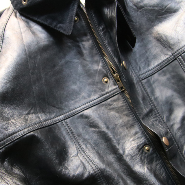 YOUSED (ユーズド) [ LEATHER DRIVERS JACKET ] リメイク レザー