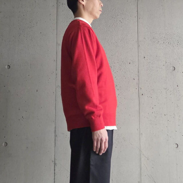 yonetomi new basic,ヨネトミ ニューベーシック,yonetomi 通販,yonetomi 東京取り扱い店舗,95-254-014,AMERICAN WOOL & COTTON KNIT P/O