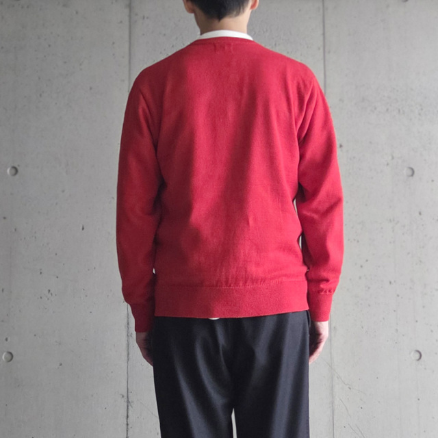 yonetomi new basic,ヨネトミ ニューベーシック,yonetomi 通販,yonetomi 東京取り扱い店舗,95-254-014,AMERICAN WOOL & COTTON KNIT P/O