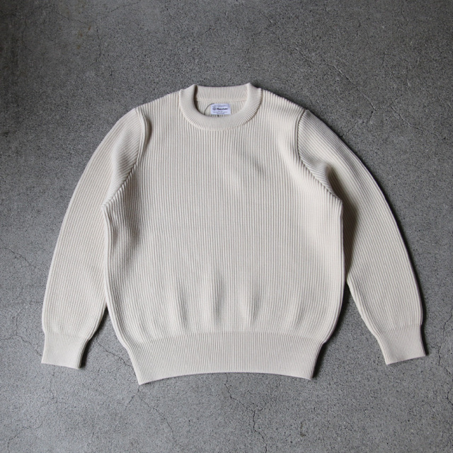 yonetomi new basic,ヨネトミ ニューベーシック,山形ニット,ニットファクトリーブランド,セーター,EX FINE WOOL RIB KNIT P/O