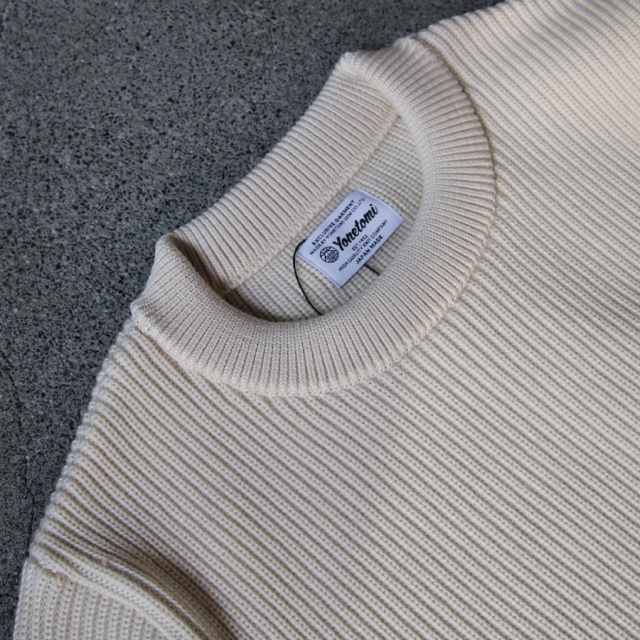 yonetomi new basic,ヨネトミ ニューベーシック,山形ニット,ニットファクトリーブランド,セーター,EX FINE WOOL RIB KNIT P/O