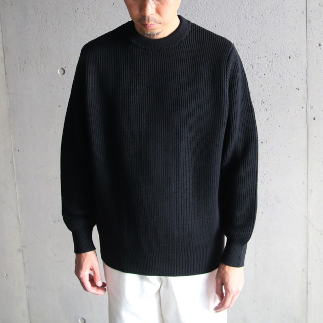yonetomi new basic,ヨネトミ ニューベーシック,山形ニット,ニットファクトリーブランド,セーター,EX FINE WOOL RIB KNIT P/O
