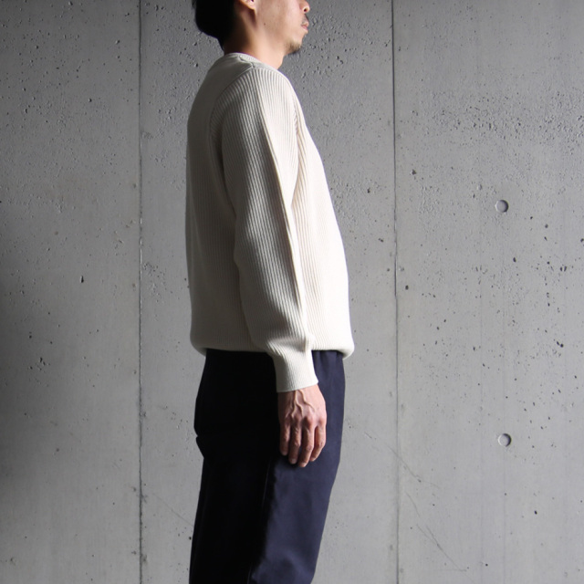 yonetomi new basic,ヨネトミ ニューベーシック,山形ニット,ニットファクトリーブランド,セーター,EX FINE WOOL RIB KNIT P/O