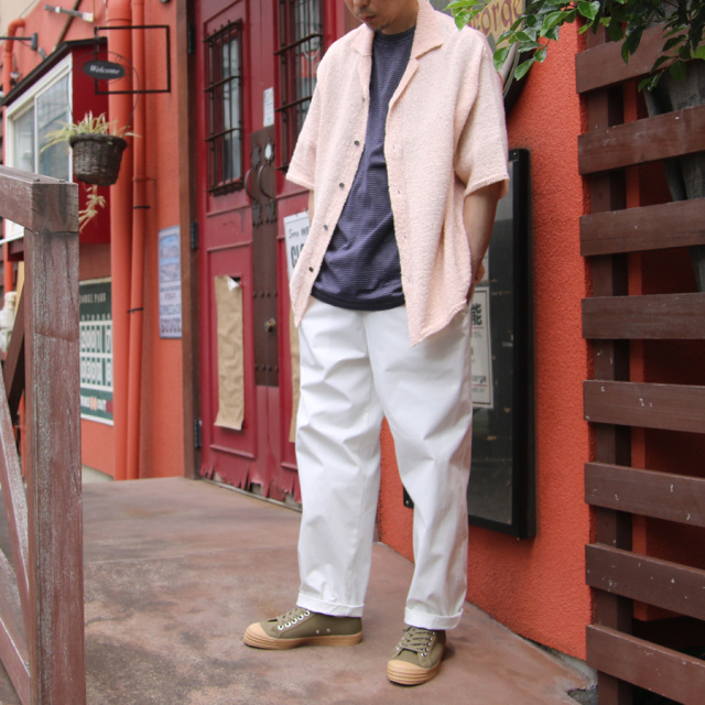 yonetomi new basic,ヨネトミ ニューベーシック,yonetomi 通販,yonetomi 東京取り扱い店舗,GIMA SLUB KNIT SHIRT