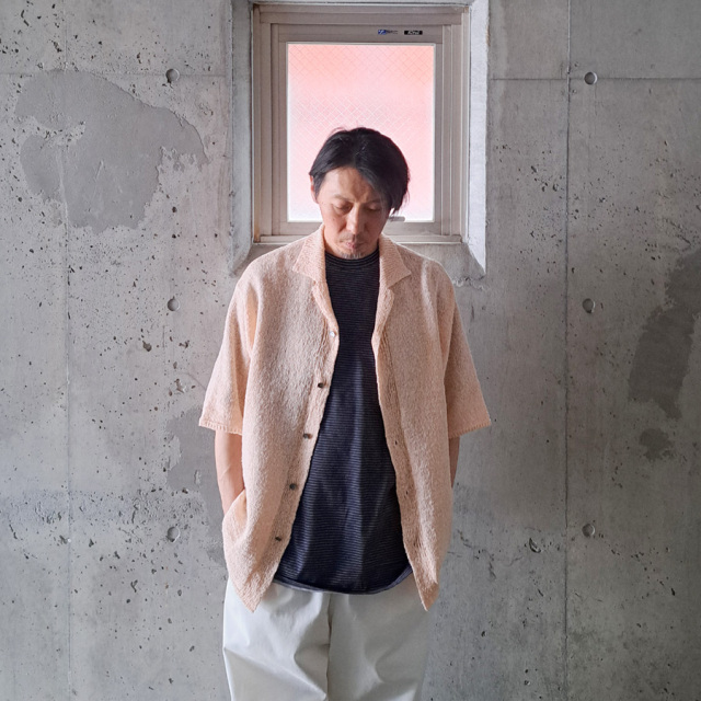 yonetomi new basic,ヨネトミ ニューベーシック,yonetomi 通販,yonetomi 東京取り扱い店舗,GIMA SLUB KNIT SHIRT
