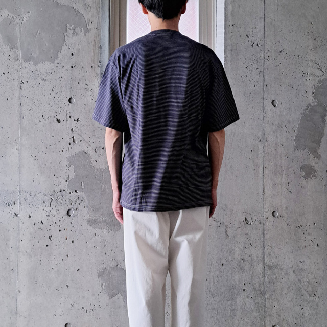 yonetomi new basic,ヨネトミ ニューベーシック,yonetomi 通販,yonetomi 東京取り扱い店舗,GARMENT DYE BORDER T-SHIRT