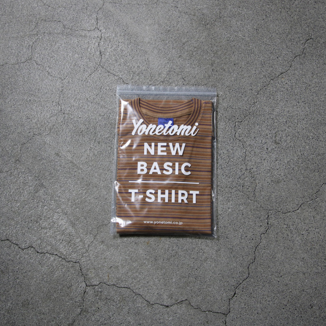 yonetomi new basic,ヨネトミ ニューベーシック,yonetomi 通販,yonetomi 東京取り扱い店舗,GARMENT DYED RANDOM BORDER T-SHIRT