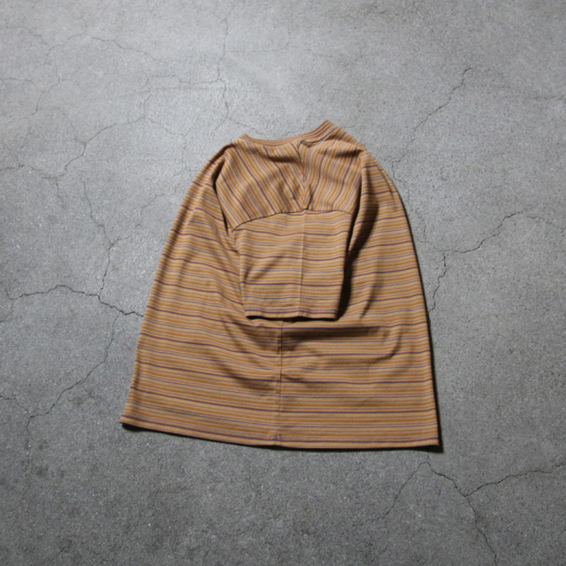 yonetomi new basic,ヨネトミ ニューベーシック,yonetomi 通販,yonetomi 東京取り扱い店舗,GARMENT DYED RANDOM BORDER T-SHIRT