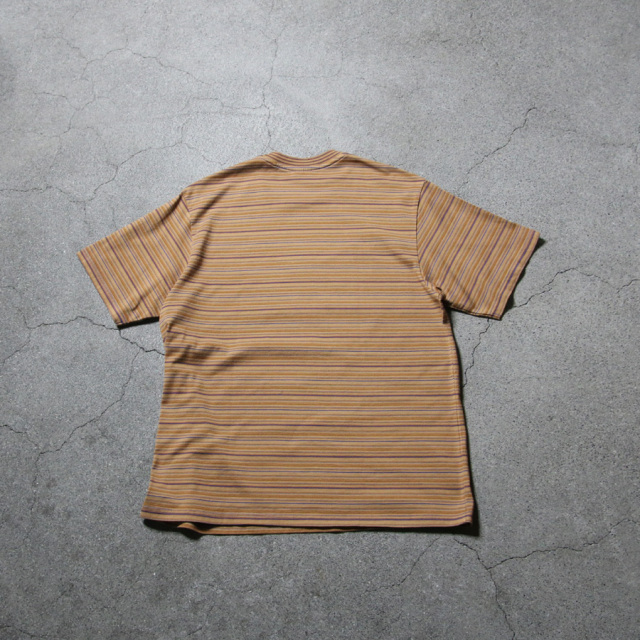 yonetomi new basic,ヨネトミ ニューベーシック,yonetomi 通販,yonetomi 東京取り扱い店舗,GARMENT DYED RANDOM BORDER T-SHIRT