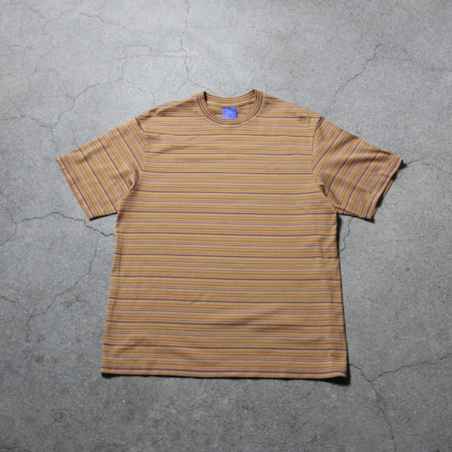 yonetomi new basic,ヨネトミ ニューベーシック,yonetomi 通販,yonetomi 東京取り扱い店舗,GARMENT DYED RANDOM BORDER T-SHIRT