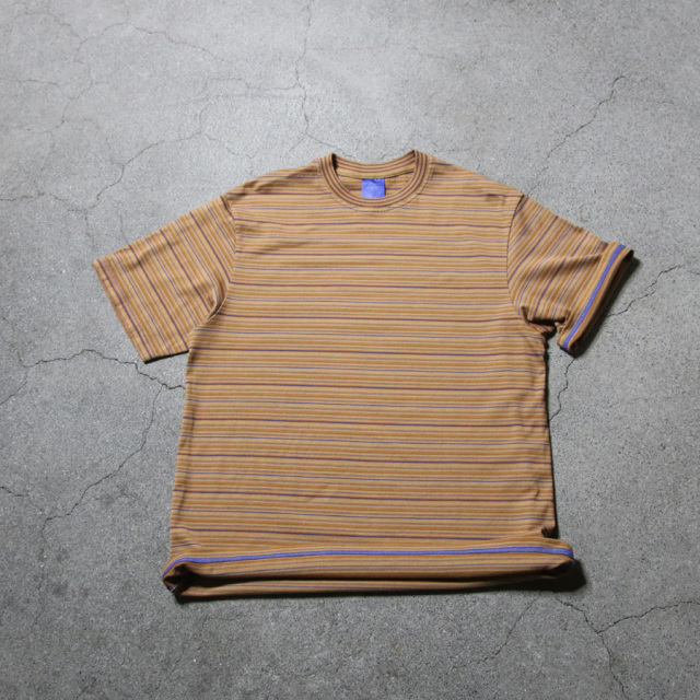 yonetomi new basic,ヨネトミ ニューベーシック,yonetomi 通販,yonetomi 東京取り扱い店舗,GARMENT DYED RANDOM BORDER T-SHIRT