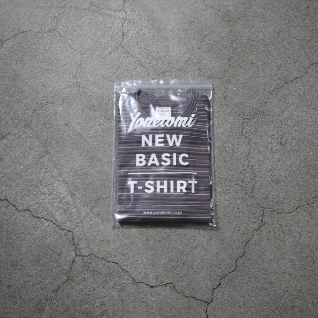 yonetomi new basic,ヨネトミ ニューベーシック,yonetomi 通販,yonetomi 東京取り扱い店舗,GARMENT DYED RANDOM BORDER T-SHIRT