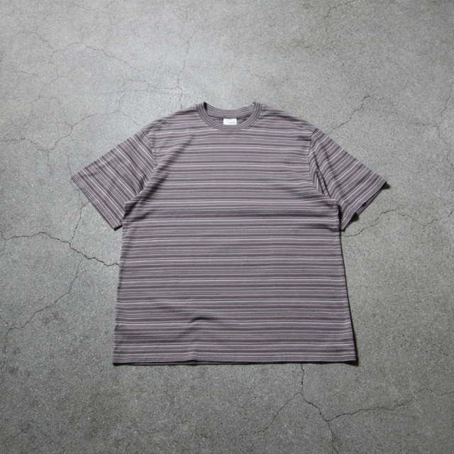 yonetomi new basic,ヨネトミ ニューベーシック,yonetomi 通販,yonetomi 東京取り扱い店舗,GARMENT DYED RANDOM BORDER T-SHIRT