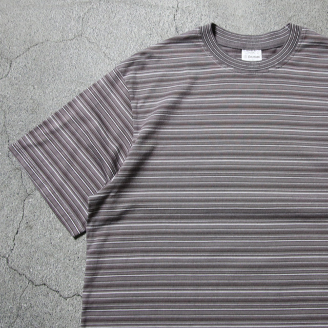yonetomi new basic,ヨネトミ ニューベーシック,yonetomi 通販,yonetomi 東京取り扱い店舗,GARMENT DYED RANDOM BORDER T-SHIRT
