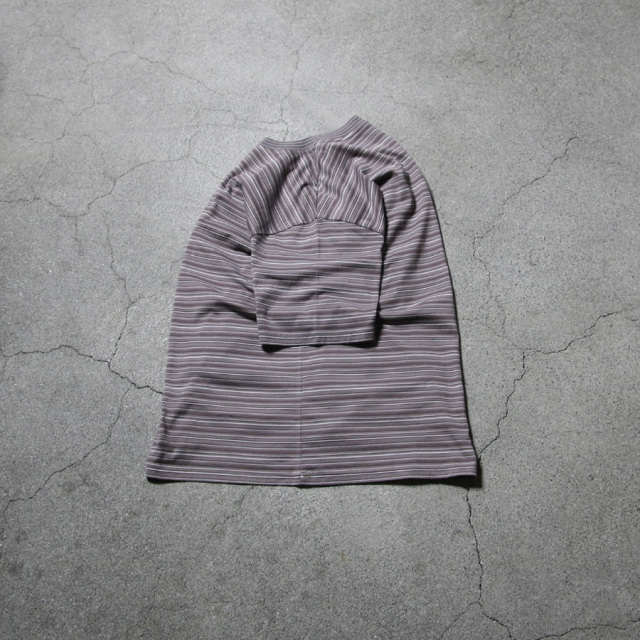 yonetomi new basic,ヨネトミ ニューベーシック,yonetomi 通販,yonetomi 東京取り扱い店舗,GARMENT DYED RANDOM BORDER T-SHIRT