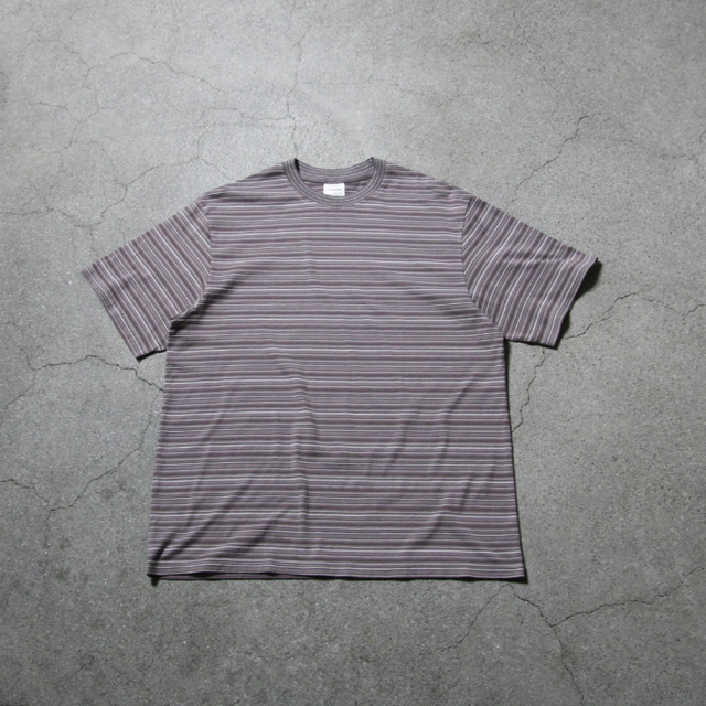 yonetomi new basic,ヨネトミ ニューベーシック,yonetomi 通販,yonetomi 東京取り扱い店舗,GARMENT DYED RANDOM BORDER T-SHIRT
