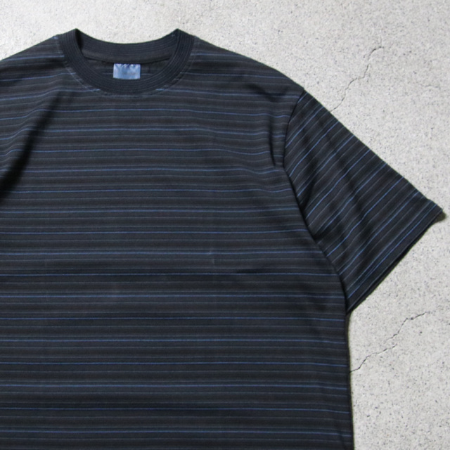 yonetomi new basic,ヨネトミ ニューベーシック,yonetomi 通販,yonetomi 東京取り扱い店舗,GARMENT DYED RANDOM BORDER T-SHIRT
