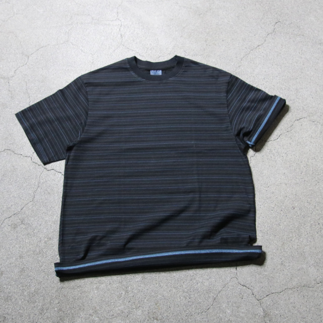 yonetomi new basic,ヨネトミ ニューベーシック,yonetomi 通販,yonetomi 東京取り扱い店舗,GARMENT DYED RANDOM BORDER T-SHIRT