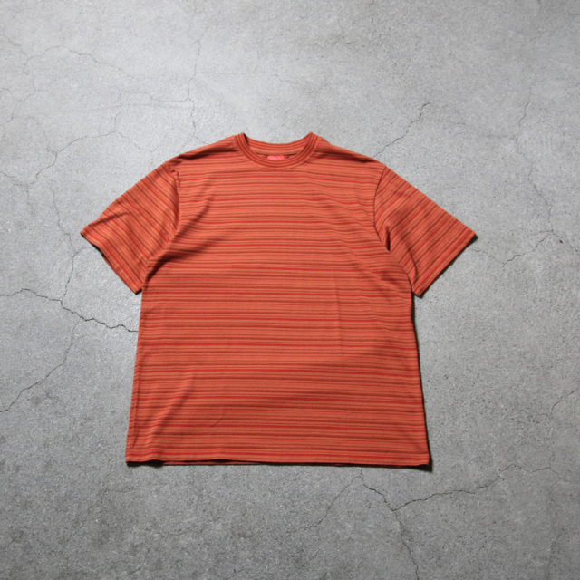yonetomi new basic,ヨネトミ ニューベーシック,yonetomi 通販,yonetomi 東京取り扱い店舗,GARMENT DYED RANDOM BORDER T-SHIRT