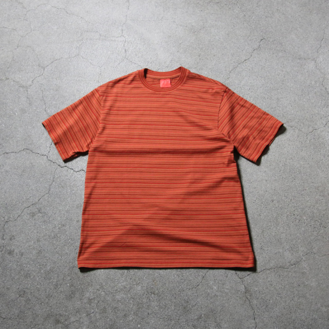 yonetomi new basic,ヨネトミ ニューベーシック,yonetomi 通販,yonetomi 東京取り扱い店舗,GARMENT DYED RANDOM BORDER T-SHIRT