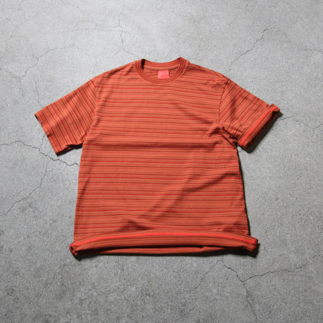 yonetomi new basic,ヨネトミ ニューベーシック,yonetomi 通販,yonetomi 東京取り扱い店舗,GARMENT DYED RANDOM BORDER T-SHIRT