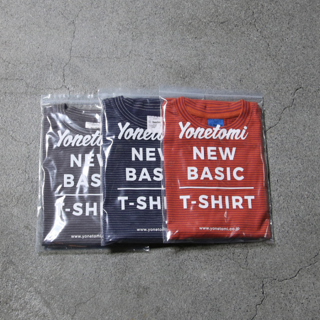 yonetomi new basic,ヨネトミ ニューベーシック,yonetomi 通販,yonetomi 東京取り扱い店舗,GARMENT DYE BORDER T-SHIRT