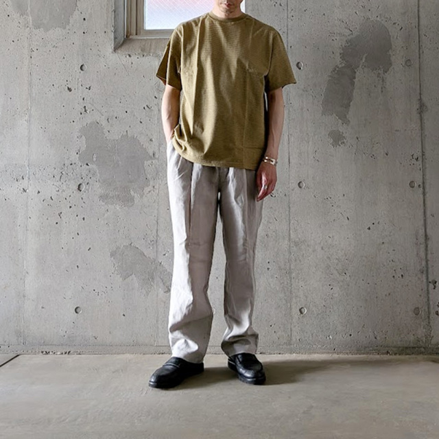 yonetomi new basic,ヨネトミ ニューベーシック,yonetomi 通販,yonetomi 東京取り扱い店舗,GARMENT DYED BORDER T-SHIRT