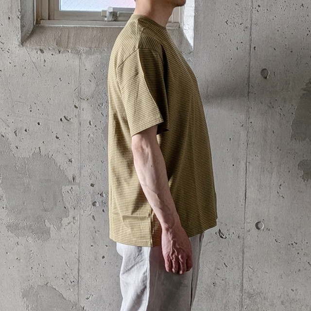 yonetomi new basic,ヨネトミ ニューベーシック,yonetomi 通販,yonetomi 東京取り扱い店舗,GARMENT DYED BORDER T-SHIRT