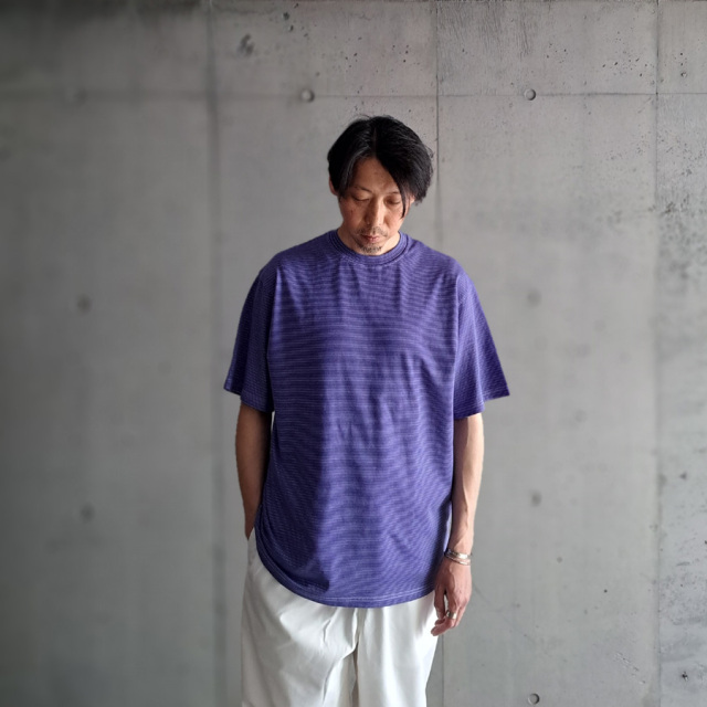 yonetomi new basic,ヨネトミ ニューベーシック,yonetomi 通販,yonetomi 東京取り扱い店舗,GARMENT DYE BORDER T-SHIRT