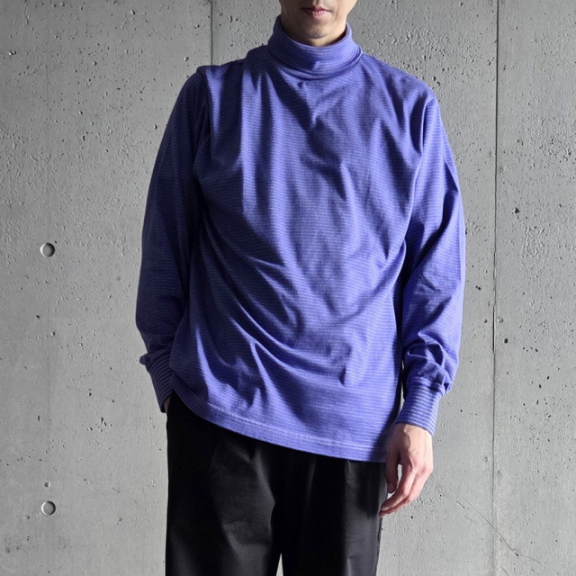 yonetomi new basic,ヨネトミ ニューベーシック,yonetomi 通販,yonetomi 東京取り扱い店舗,GARMENT DYED BORDER T-SHIRT TURTLE L/S