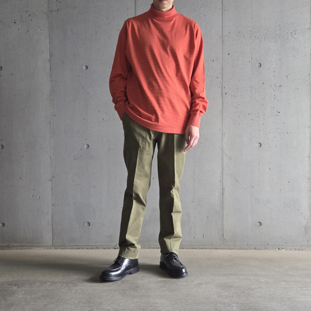 yonetomi new basic,ヨネトミ ニューベーシック,yonetomi 通販,yonetomi 東京取り扱い店舗,GARMENT DYED BORDER T-SHIRT TURTLE L/S