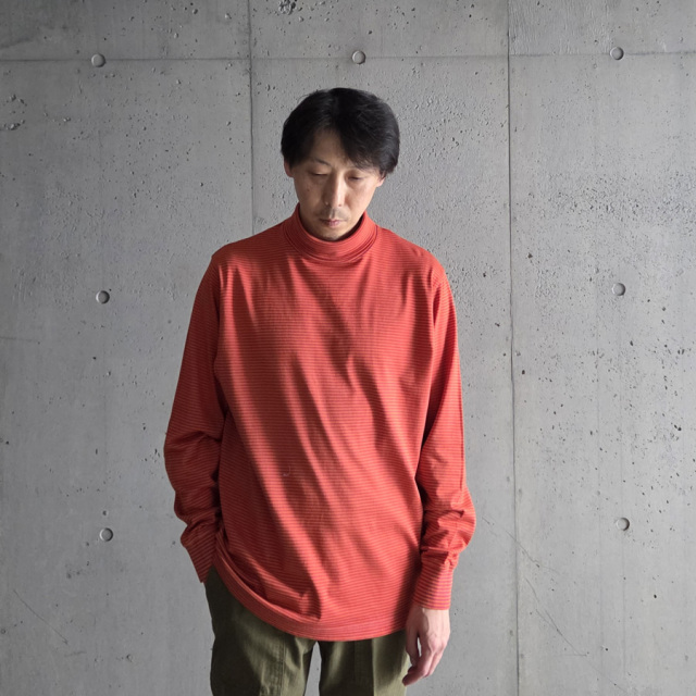 yonetomi new basic,ヨネトミ ニューベーシック,yonetomi 通販,yonetomi 東京取り扱い店舗,GARMENT DYED BORDER T-SHIRT TURTLE L/S